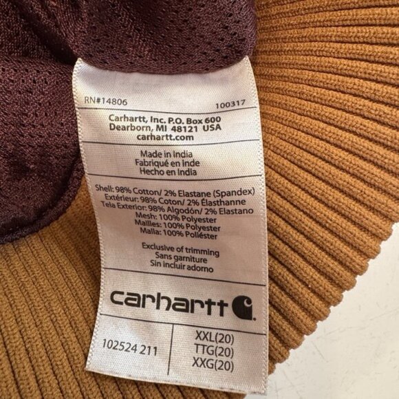 Women's Carhartt jacket Size 2XL 20 Tan Bomber Relaxed Fit Workwear - Picture 7 of 11